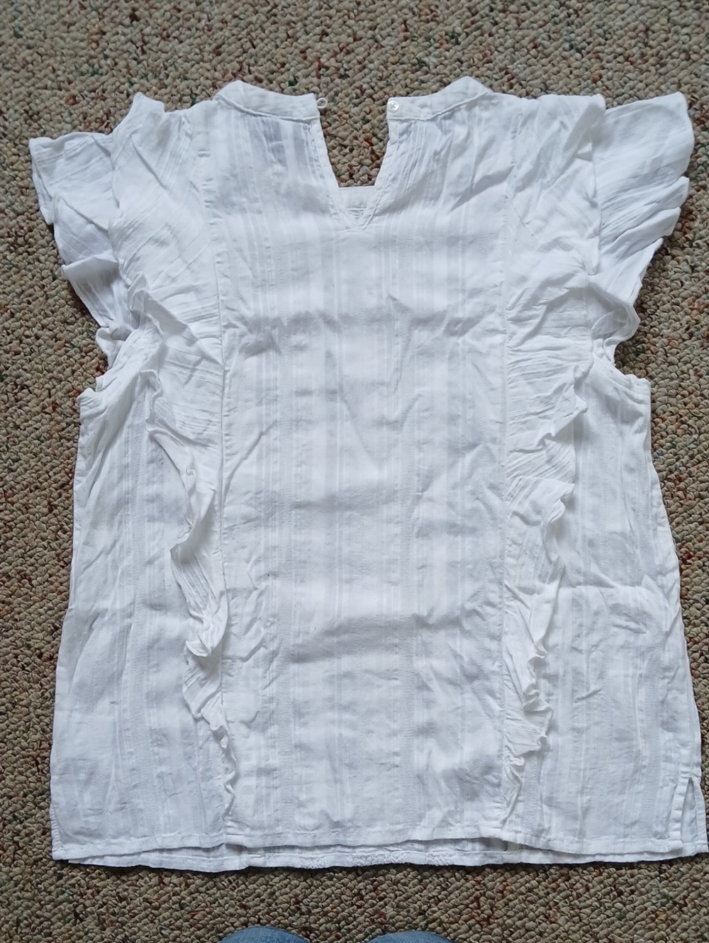 White Ruffled Blouse - Picture 5 of 6